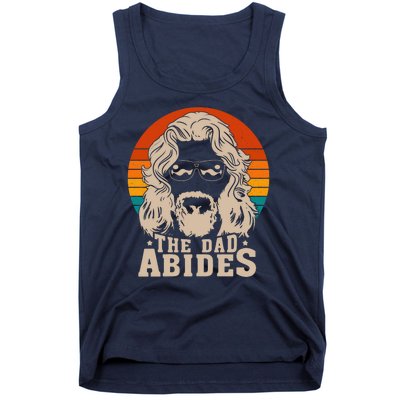 The Dad Abides Funny Fathers Day Retro Tank Top