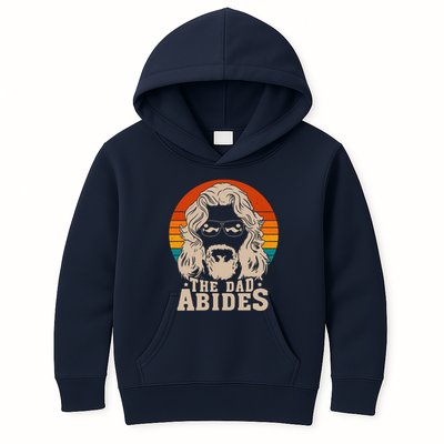The Dad Abides Funny Fathers Day Retro Kids Hoodie