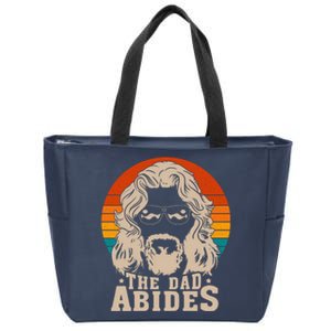 The Dad Abides Funny Fathers Day Retro Zip Tote Bag