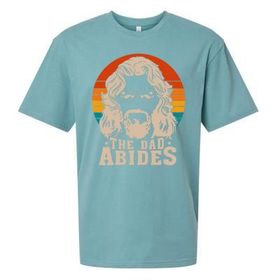 The Dad Abides Funny Fathers Day Retro Sueded Cloud Jersey T-Shirt