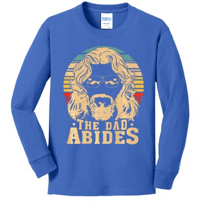 The Dad Abides Funny Dad Fathers Day Kids Long Sleeve Shirt