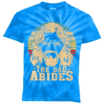 The Dad Abides Funny Dad Fathers Day Kids Tie-Dye T-Shirt