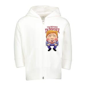 Trumpdee Dumbdee Anti Trump Funny Toddler Zip Fleece Hoodie