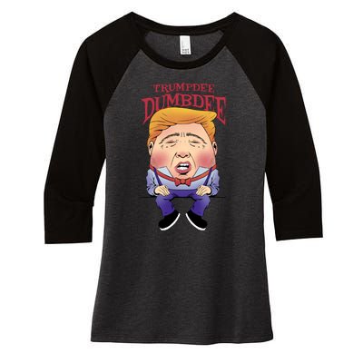 Trumpdee Dumbdee Anti Trump Funny Women's Tri-Blend 3/4-Sleeve Raglan Shirt