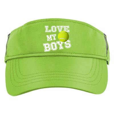 Tennis Dad And Tennis Mom I Love My Tennis Gift Adult Drive Performance Visor