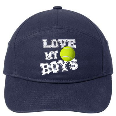 Tennis Dad And Tennis Mom I Love My Tennis Gift 7-Panel Snapback Hat