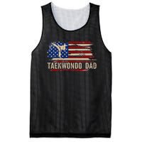 Taekwondo Dad American Usa Flag Sports The Kick Mesh Reversible Basketball Jersey Tank