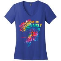 Tie Dye Ain't No Family Like The One I Got Family Reunion Cool Gift Women's V-Neck T-Shirt