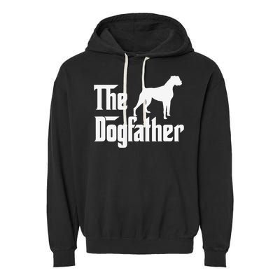 The Dogfather Boxer Dog Lover Dad Garment-Dyed Fleece Hoodie