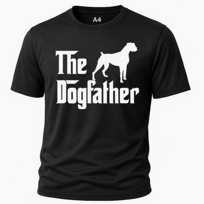 The Dogfather Boxer Dog Lover Dad Cooling Performance Crew T-Shirt