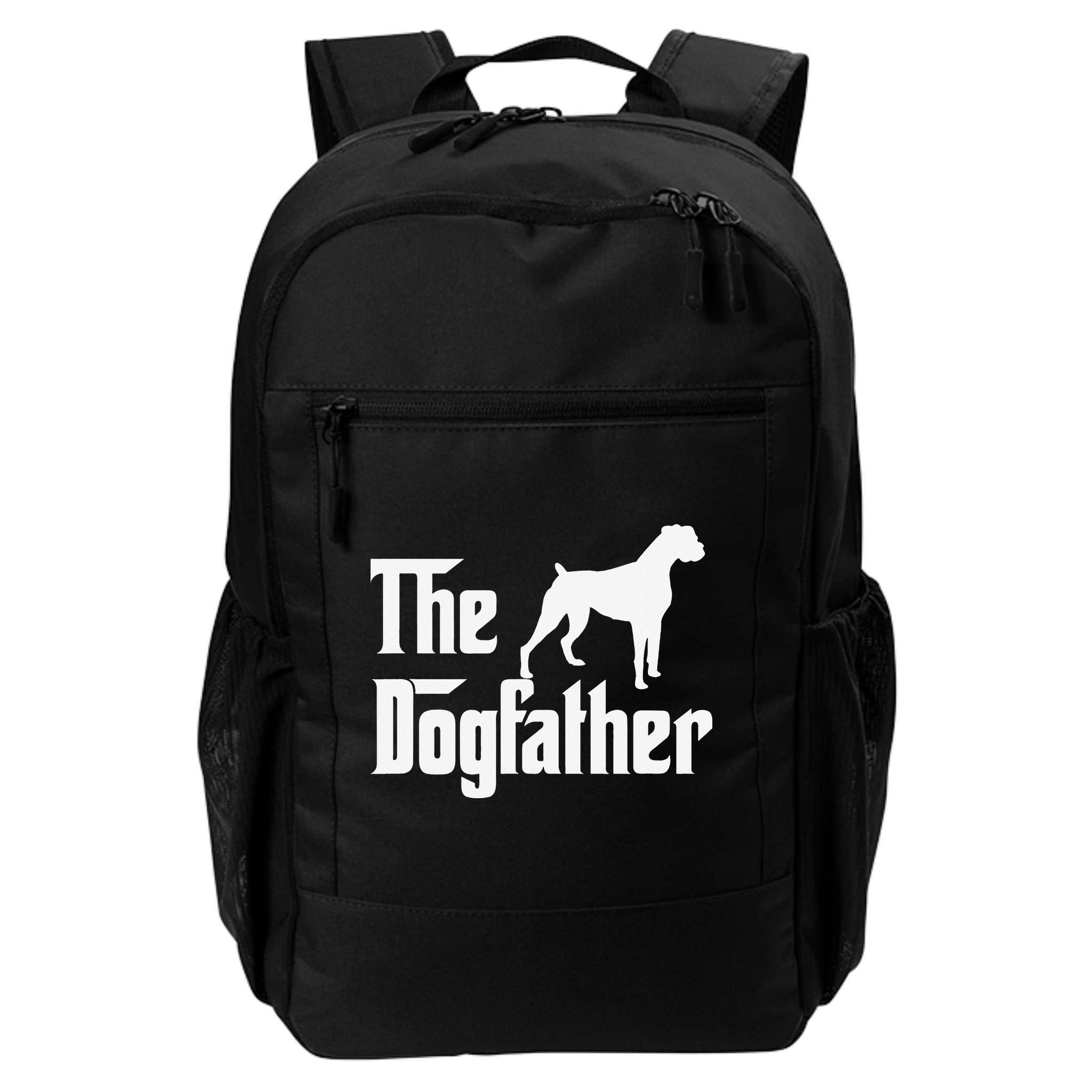 The Dogfather Boxer Dog Lover Dad Backpack