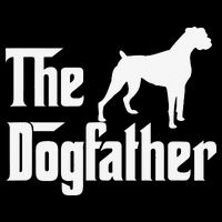 The Dogfather Boxer Dog Lover Dad Drawstring Bag