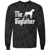 The Dogfather Boxer Dog Lover Dad Tie-Dye Long Sleeve Shirt