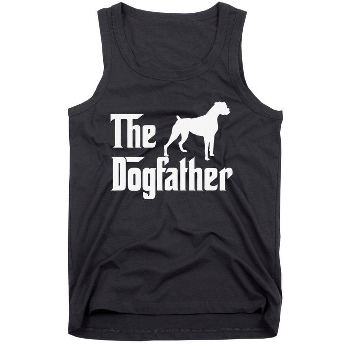 The Dogfather Boxer Dog Lover Dad Tank Top