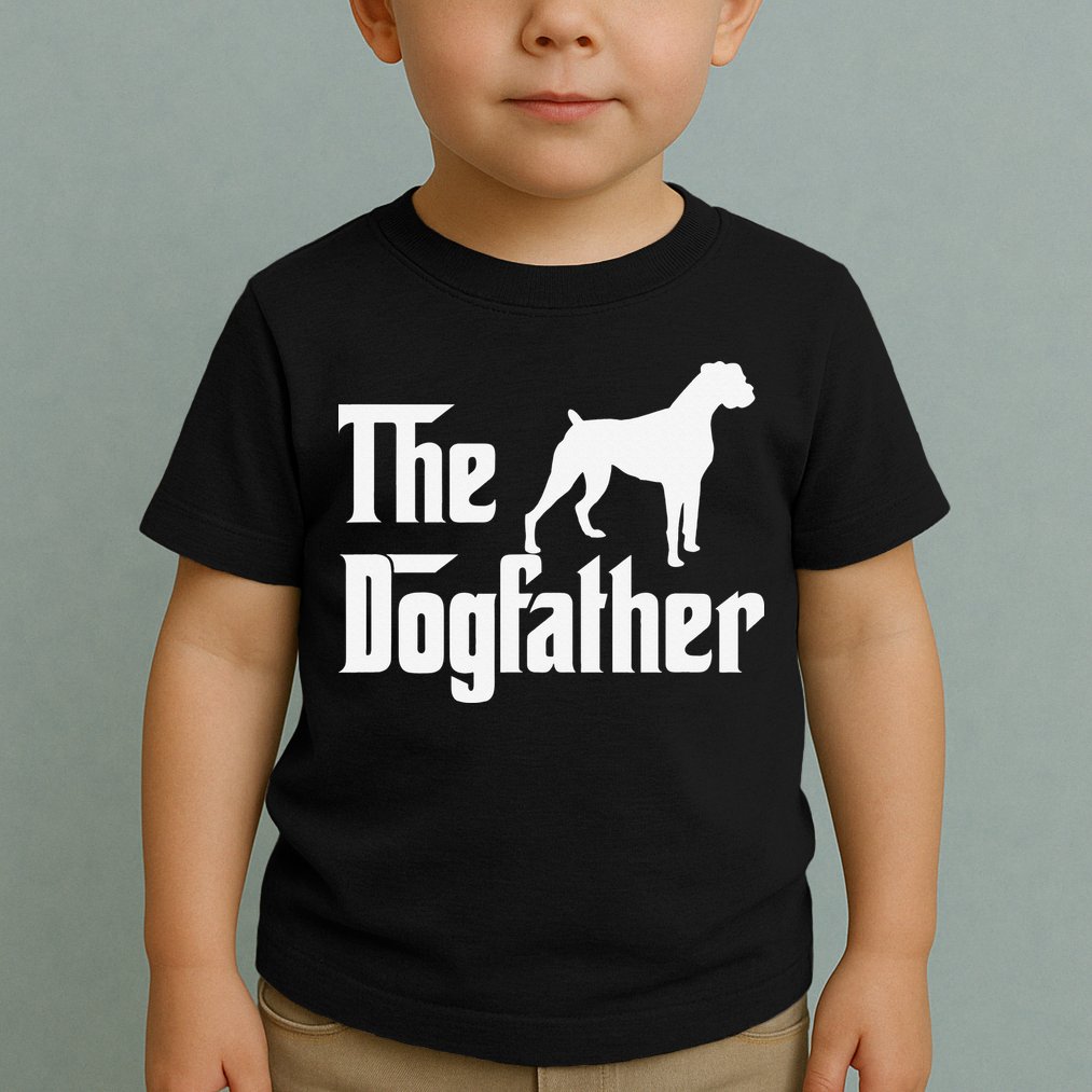 The Dogfather Boxer Dog Lover Dad Toddler T-Shirt