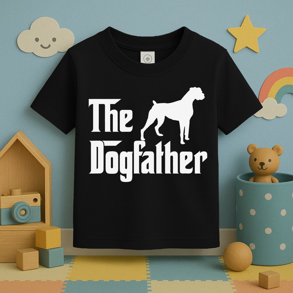 The Dogfather Boxer Dog Lover Dad Toddler T-Shirt