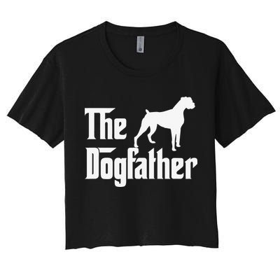The Dogfather Boxer Dog Lover Dad Crop Top