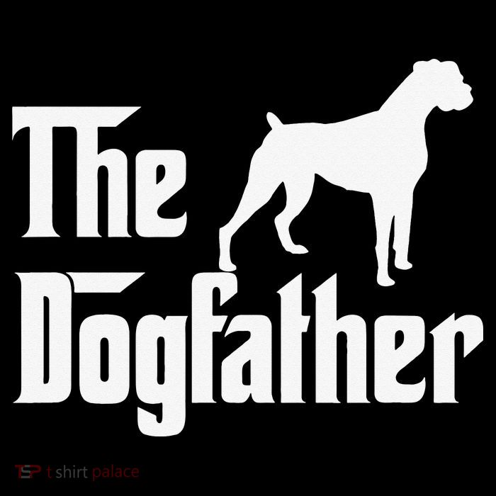 The Dogfather Boxer Dog Lover Dad Kids T-Shirt