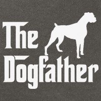 The Dogfather Boxer Dog Lover Dad Cotton Canvas Backpack