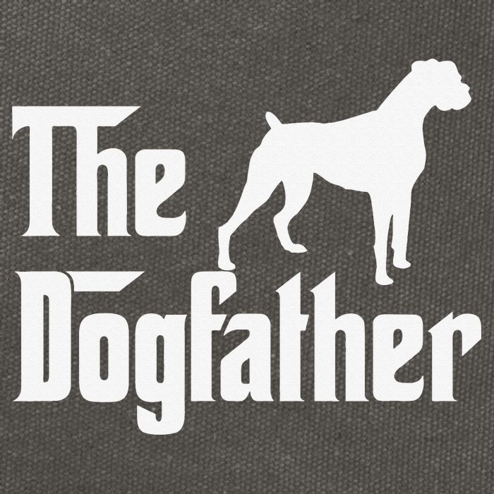 The Dogfather Boxer Dog Lover Dad Cotton Canvas Backpack