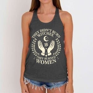 They DidnT Burn Witches They Burned Women Halloween Witch Women's Knotted Racerback Tank