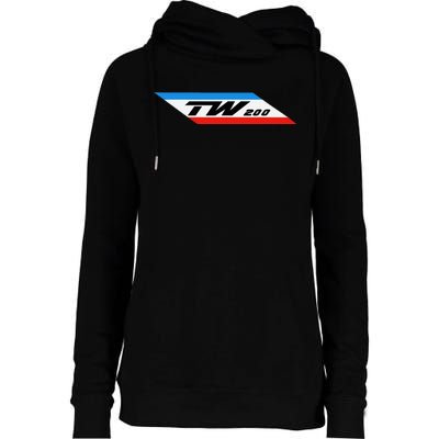 Tw200 Dirt Bike Motorcycle Tdub Gas Tank Red Blue Womens Funnel Neck Pullover Hood