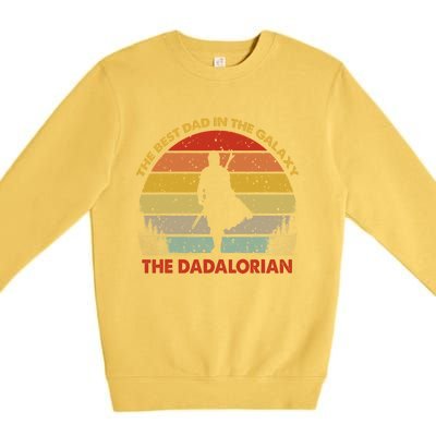 The Dadalorian Best Dad In The Galaxy Retro Vintage Premium Crewneck Sweatshirt