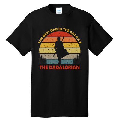 The Dadalorian Best Dad In The Galaxy Retro Vintage Tall T-Shirt