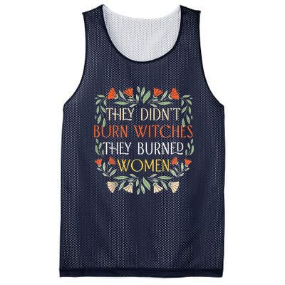 They Didnt Burn Witches They Burned Women Feminist Witch Mesh Reversible Basketball Jersey Tank