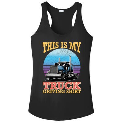 Trucker Diesel Big Rig Semigreat Gifttrailer Truck Driver Gift Ladies PosiCharge Competitor Racerback Tank