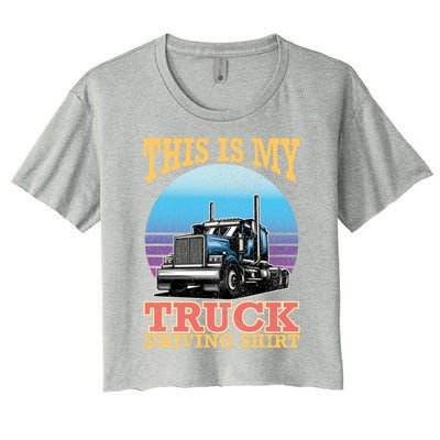 Trucker Diesel Big Rig Semigreat Gifttrailer Truck Driver Gift Women's Crop Top Tee