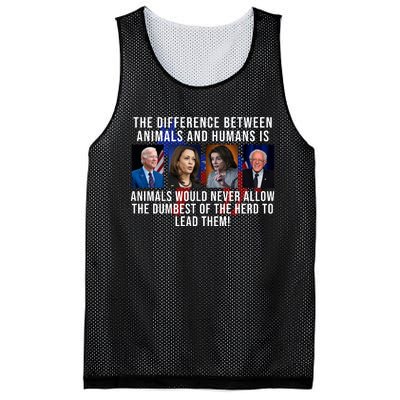 The Difference Between Animals And Humans Funny Democrat Mesh Reversible Basketball Jersey Tank