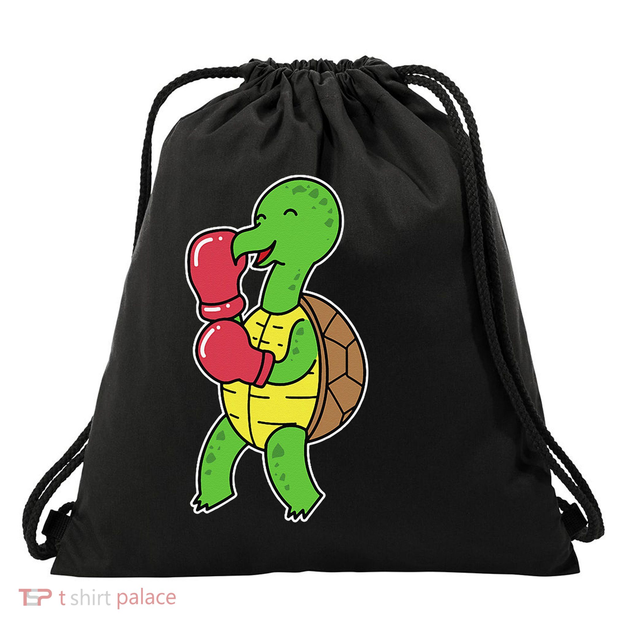 Turtle does Boxing Gift Drawstring Bag