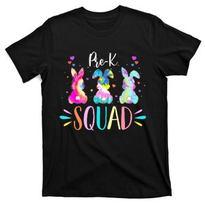 Tie Dye Bunnies Pre-k Teacher Squad Easter Day T-Shirt