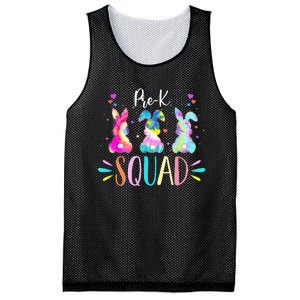 Tie Dye Bunnies Pre-k Teacher Squad Easter Day Mesh Reversible Basketball Jersey Tank