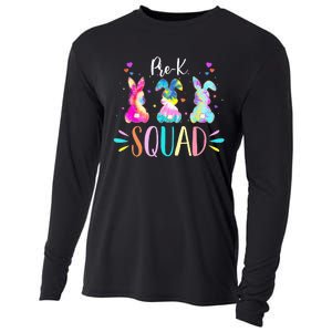 Tie Dye Bunnies Pre-k Teacher Squad Easter Day Cooling Performance Long Sleeve Crew