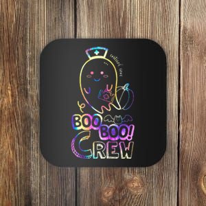 Tie Dye Boo Boo Crew Halloween Ghost Critical Care Nurse Coaster