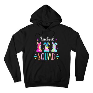 Tie Dye Bunnies Pre-k Teacher Squad Easter Day Hoodie