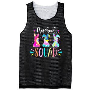 Tie Dye Bunnies Pre-k Teacher Squad Easter Day Mesh Reversible Basketball Jersey Tank