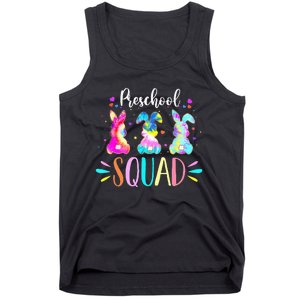 Tie Dye Bunnies Pre-k Teacher Squad Easter Day Tank Top