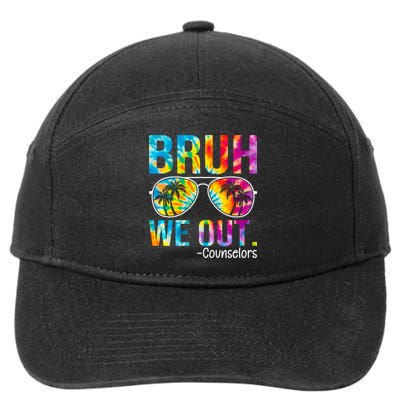 Tie Dye Bruh We Out Counselors Last Day Of School 7-Panel Snapback Hat