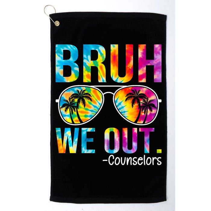 Tie Dye Bruh We Out Counselors Last Day Of School Golf Towel