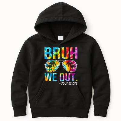 Tie Dye Bruh We Out Counselors Last Day Of School Kids Hoodie