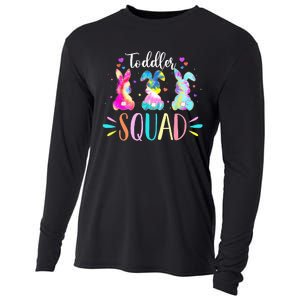 Tie Dye Bunnies Pre-k Teacher Squad Easter Day Cooling Performance Long Sleeve Crew