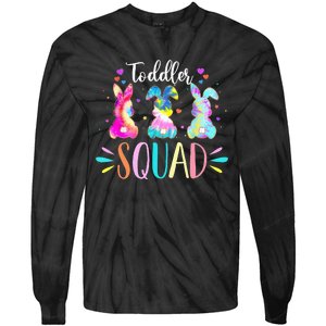 Tie Dye Bunnies Pre-k Teacher Squad Easter Day Tie-Dye Long Sleeve Shirt