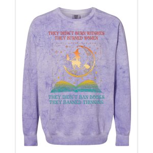 They Didn't Burn Witches They Burned Ban Book Colorblast Crewneck Sweatshirt