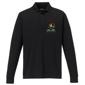 They Didn't Burn Witches They Burned Ban Book Performance Long Sleeve Polo