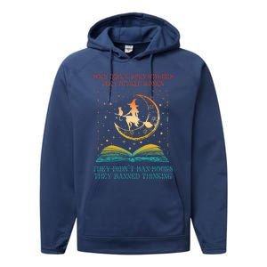 They Didn't Burn Witches They Burned Ban Book Performance Fleece Hoodie