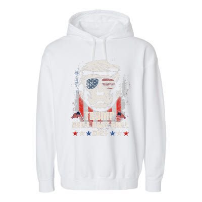 Trump Drill Baby Drill American Flag Garment-Dyed Fleece Hoodie