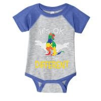 Trex Dinosaurs Be Different Autistic Autism Awareness Gift Infant Baby Jersey Bodysuit